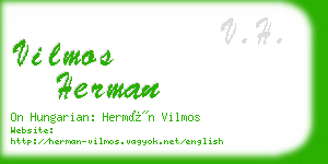 vilmos herman business card